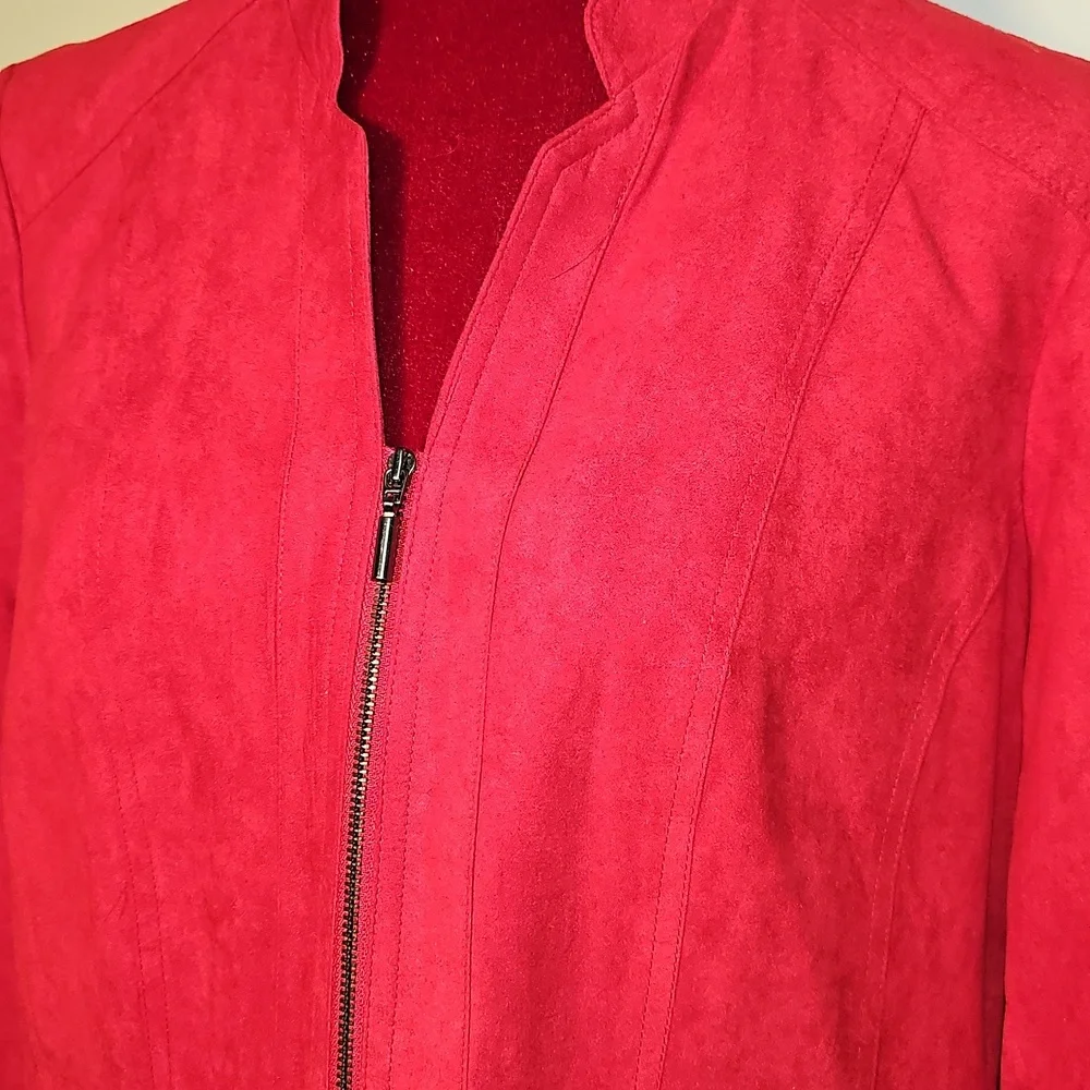 Red Microfiber Jacket Size 20